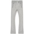 thumbnail image 4 of Nexus Clothing Men Basic Flare Stacked Sweatpants French Terry Joggers (Heather Grey), 4 of 6