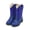 Dark Blue, variant on Sparkly Girls Cowboy Boots Mid Calf Glitter Kids Boots Western Cowboy Booties Toddler Youth Dress Boot with Zipper for Horse Riding Country Party