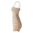 thumbnail image 2 of Vestido de verano sin mangas con cuello barco para mujer, vestido ajustado para club nocturno, caqui, xL Eigraketly AP1098-08B, 2 of 7