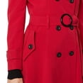 thumbnail image 2 of De La Creme - Womens Spring Belted Trench Rain Coat Red Size 20, 2 of 6