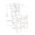 thumbnail image 6 of Jonah Ladder Back Solid Wood Counter Height Dining Chairs, Set of 2, Sea White, 6 of 7