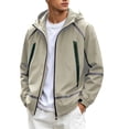 thumbnail image 2 of Bxsruta Mens Windbreaker Lightweight Hooded Full Zip Athletic Jacket Casual Outdoor Coat, 2 of 5