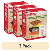 (3 pack) NESCO Quart Vacuum Sealer Bags (9" x 12"), 50-Count BPA-Free Vacuum Seal Bags for Freezer Storage and Sous Vide, Works With Nesco and FoodSaver Vacuum Sealer Machines