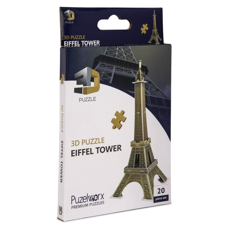 Puzelworx 3D Eiffel Tower Puzzle for Adults & Kids, Create Paris
