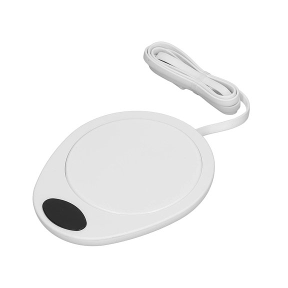 Electric Coffee Warmer, Smart Coffee Warmers for Office Desk Electric Beverage Heating Plate Beverage Heater with Switch for Ceramic Coffee Cups[White]