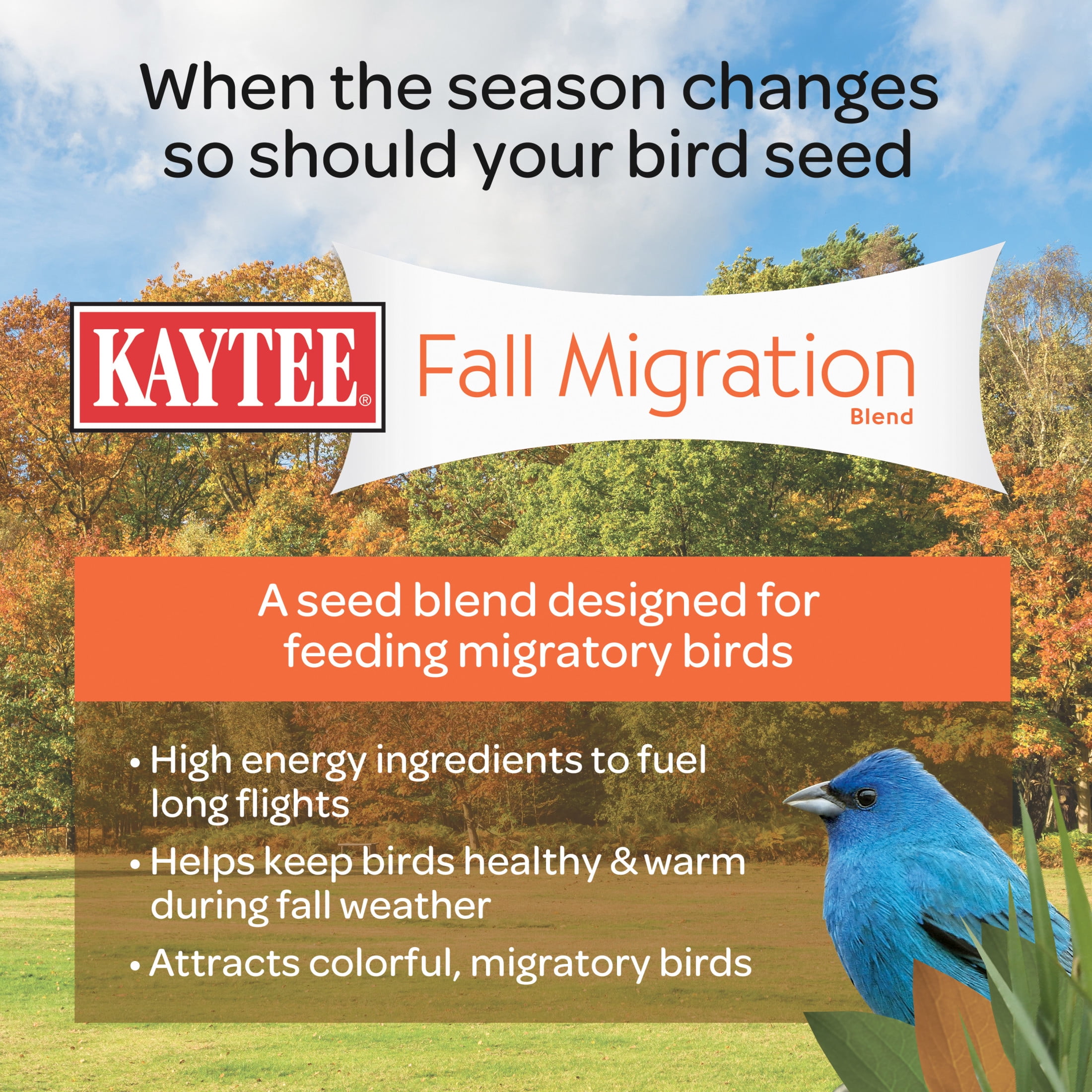 Kaytee Fall Migration Blend Wild Bird Feed 8 lbs