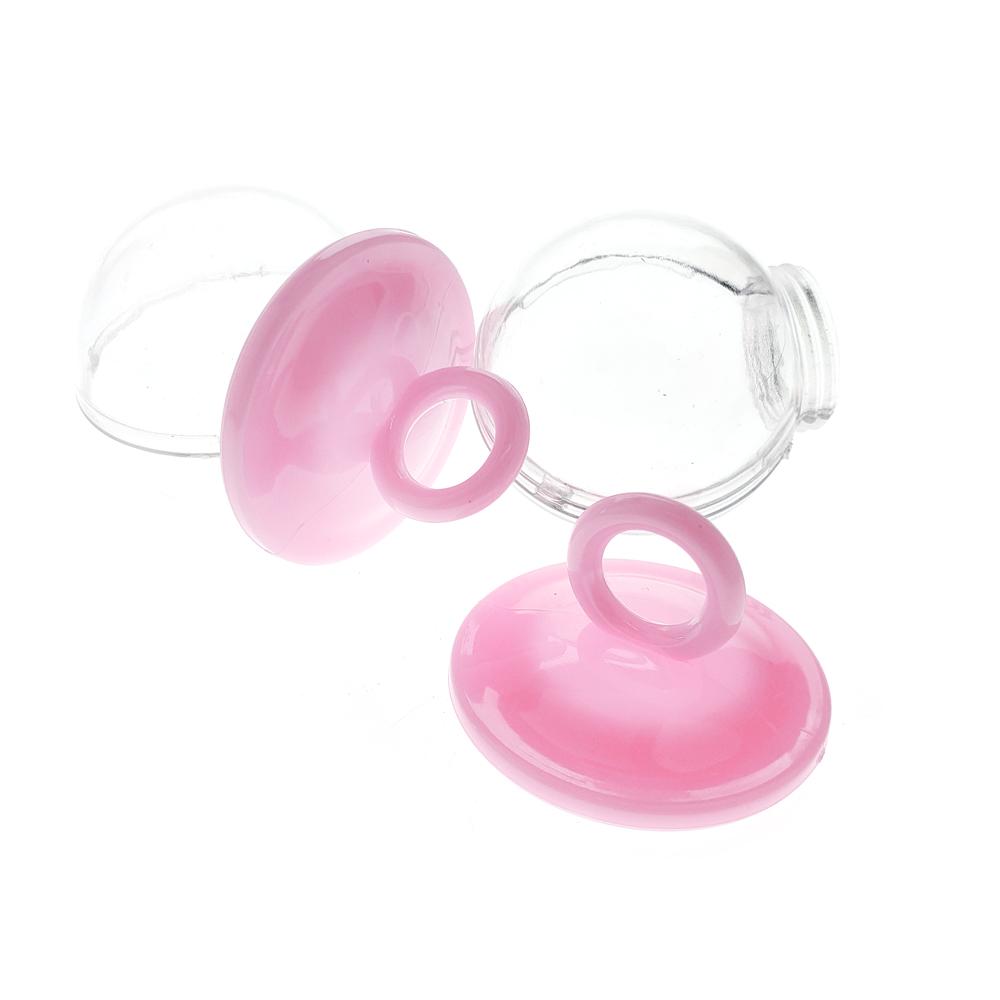 Baby Shower Plastic Pacifier Favor Box, 21/2Inch. 12Count, Pink