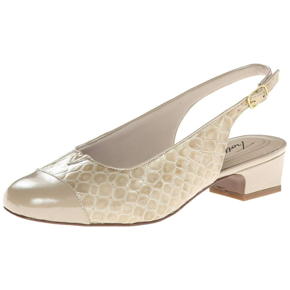 Trotters Trotters Womens Dea Leather Cap Toe Slingback Classic Pumps