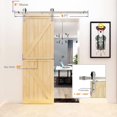 thumbnail image 6 of JUBEST 5FT Sliding Standard Single Track Barn Door Hardware Kit, Silver Nickel, 6 of 7