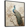 thumbnail image 2 of Designart "Enchanted Flowers With Vintage Fantasy Peacock II" Animals Peacock Floater Framed Canvas Prints, 2 of 5
