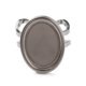 thumbnail image 3 of Non-Tarnish Ion Plating(IP) 304 Stainless Steel Cuff Pad Ring Settings Oval Stainless Steel Color Inner Diameter: 17.5mm, 3 of 4