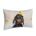 thumbnail image 2 of Naloa Dachshund Sitting in Bathtub Pillowcase, Throw Pillowcase, Wrinkle-Free, Stain-Resistant with Hidden Zipper for Bedroom Sofa - 16"x24", 2 of 9