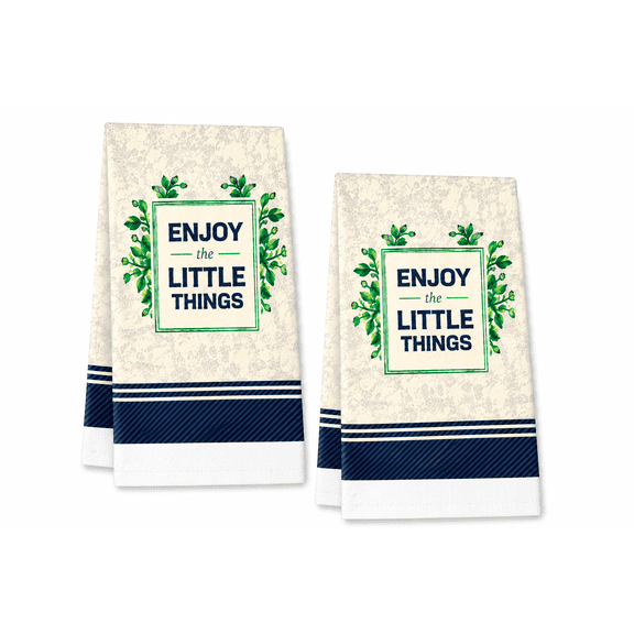 Spring Cotton Kitchen Hand Towels Gift Set Decorative Absorbent Dish Cloths 2 Pack 15x25 Enjoy The Little Things