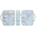 thumbnail image 3 of Xixirimido Bowknots Blue Print Bible Cover Case Large Quilted Bible Carrying Case with Handles, Bible Study Supplies & Accessories Christian Gifts for Church, 3 of 7