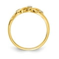 thumbnail image 2 of 14K Yellow Gold Ring Band Diamond Round Polished Wave, 2 of 3