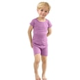 thumbnail image 1 of Odeerbi 6M-7Y Conjunto de Pijama de Verano Para Niños Y Niñas de Punto Elástico Con Camiseta de Manga Corta Y Pantalón Corto de Cintura Alta Conjunto de Pijama de Dos Piezas, 1 of 5