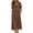 Brown, variant on ZToonmas Women's Cowl Neck Tunic Dress Short Sleeve Casual Loose Fit High Low Midi Dress with Pockets