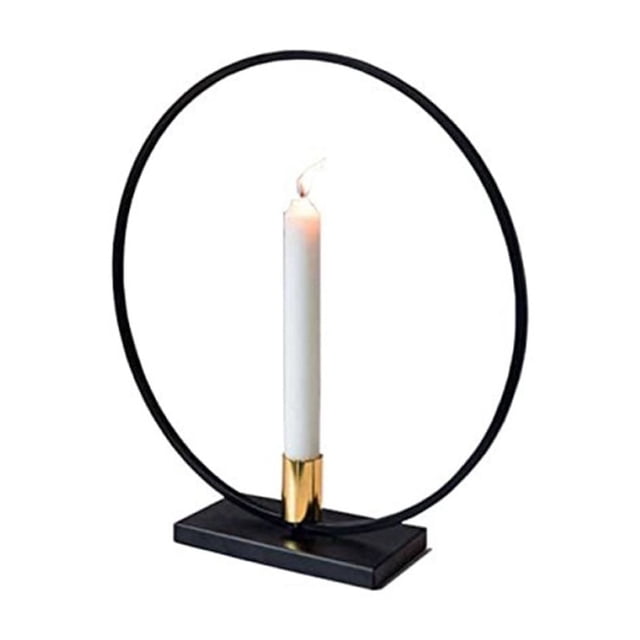 Candelabro de resina decorativo para decoración moderna, elegante diseño tipo Y, acabado negro mate, artesanía impecable que garantiza longevidad y durabilidad (1 pieza)