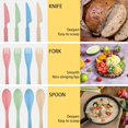 thumbnail image 2 of Reusable Utensils Set with Case, Plastic Travel Utensils for 4 People, Portable Cutlery Set Spoons and Forks Knife Tableware, Camping Flatware for Lunch Box Office Kitchen Picnic or Daily Use, 2 of 6