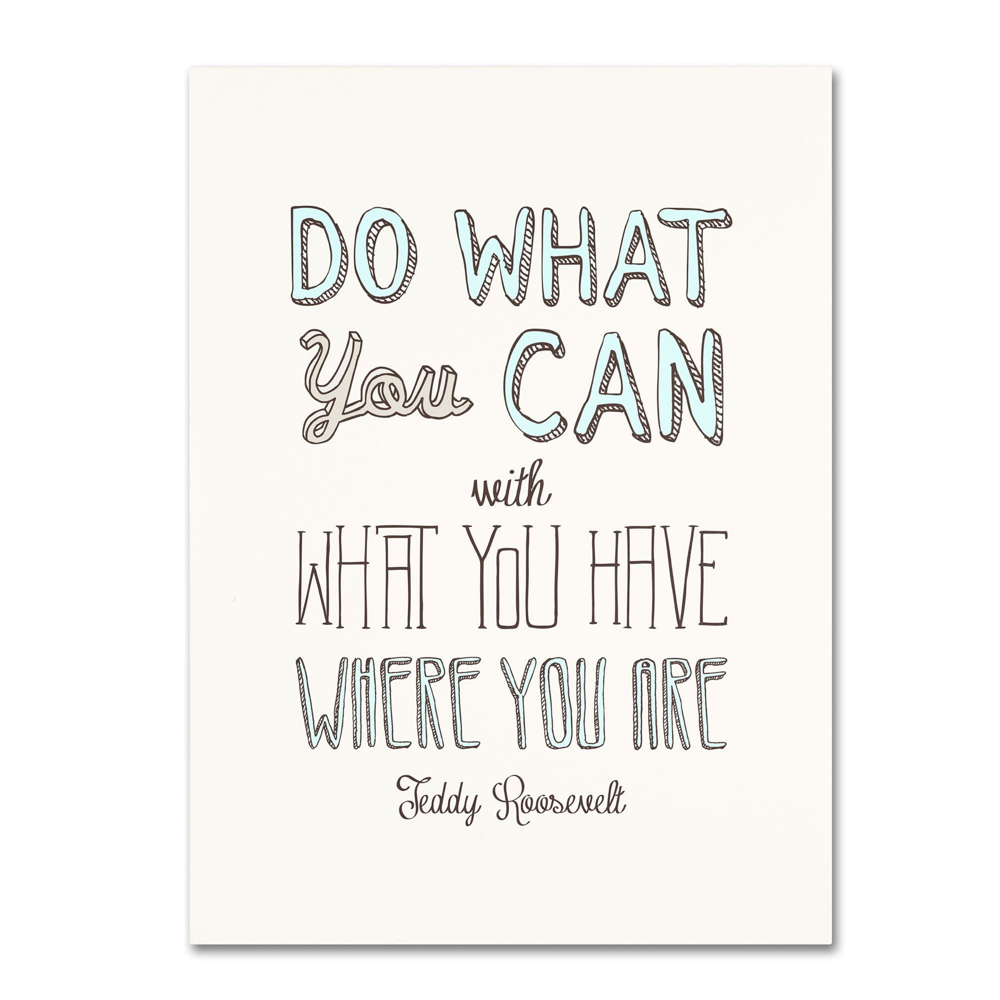 Trademark Fine Art "Do What You Can II" Canvas Art by Megan Romo