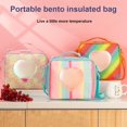 thumbnail image 3 of Kids Lunch box  Insulated Soft Bag Mini Cooler Thermal Meal Tote Kit for Girls  Boys  Glitter-RainBow, 3 of 9