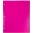 thumbnail image 4 of JAM Paper Plastic 2 Pocket 3 Hole Punch Fuchsia Pink Folder, 108/pack, 4 of 4