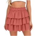 thumbnail image 7 of yillto Womens Shorts Skirts Ruffle High Waist Wide Leg Loose Shorts Summer Lightweight Flowy Shorts, 7 of 7