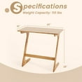 thumbnail image 3 of Costway 2 PCS Bamboo Sofa Side Table Z-Shaped Spacious Tabletop Space-Saving TV Snack Tray Natural, 3 of 10