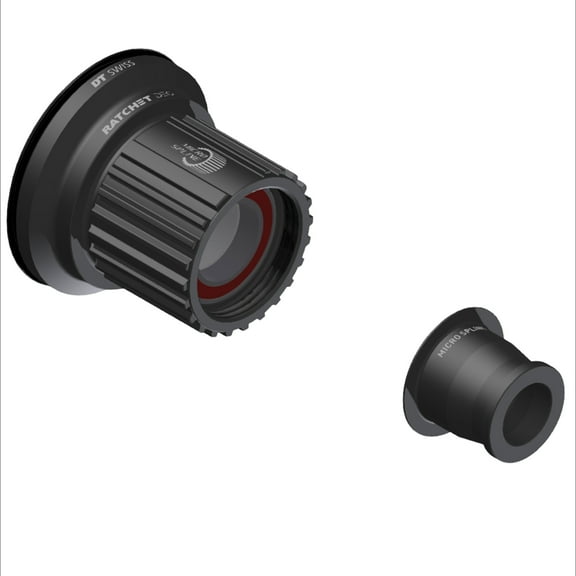 DT Swiss Ratchet DEG Freehub Body - Shimano Micro Spline, Light, Aluminum, Ball Bearing, w/ End Cap, 12 x 148 mm
