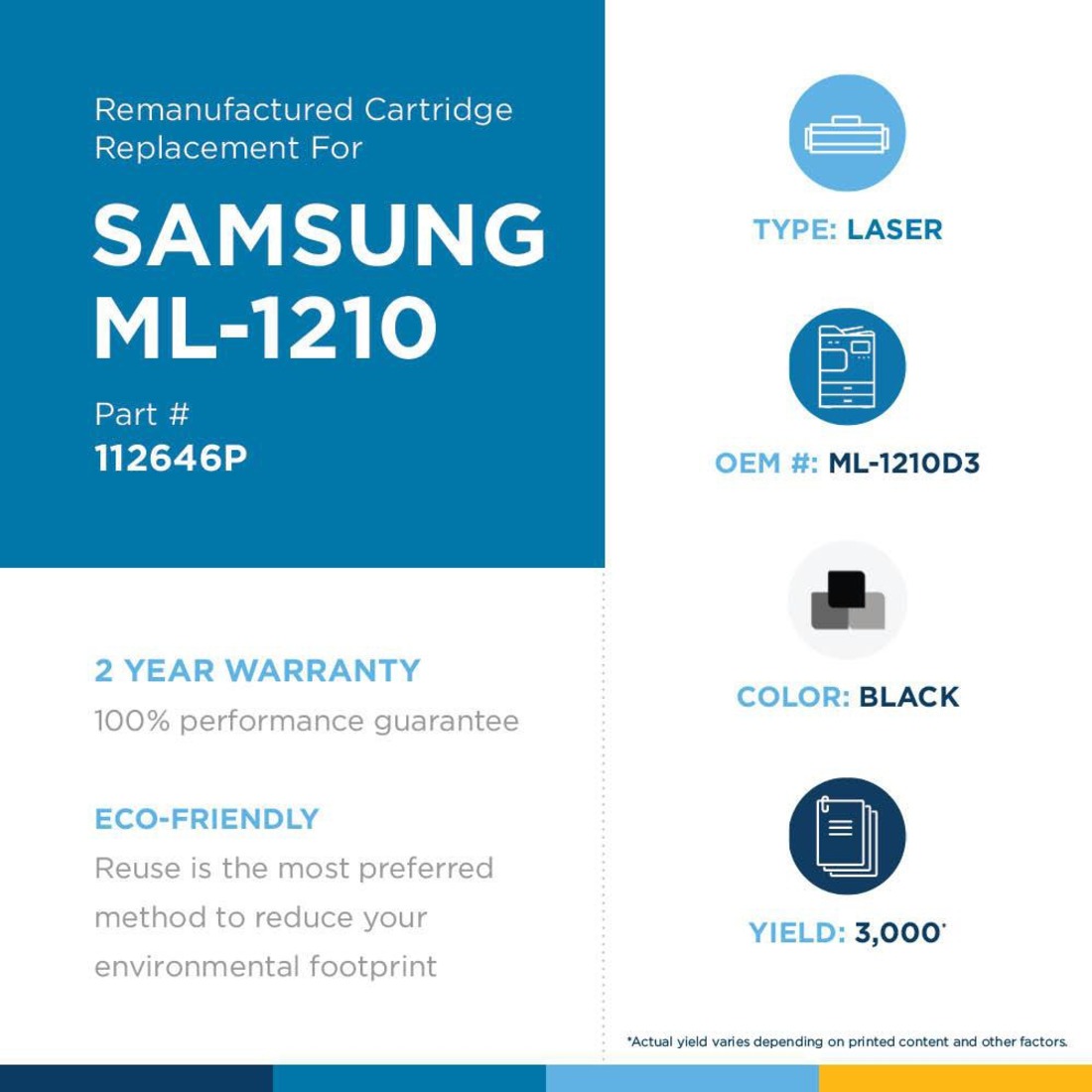 Clover Imaging Remanufactured Toner Cartridge for Samsung ML-1210D3 - image 2 of 6