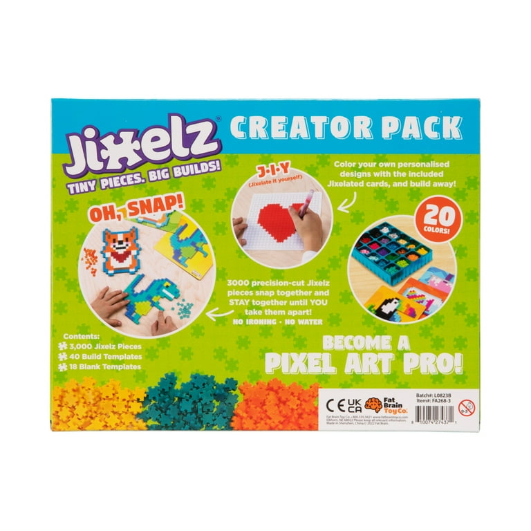 Fat Brain Toys, Jixelz Creator Pack, 3000 Pcs, Micro Jigsaw Puzzle