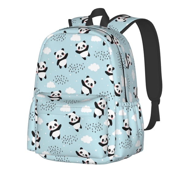 Rateoe Cute Panda Bear Pattern Student Backpack,Backpack for School,Lightweight Bag,Travel Backpack,Outdoor Backpack,Large Capacity Backpack