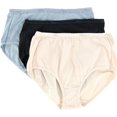thumbnail image 1 of SURJDE Womens 3-Pack Women's Assorted Cotton Brief Panty, 1 of 4