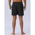thumbnail image 3 of DARING DIVA Men's Summer Drawstring Mesh Lining Solid Board Shorts 28 Black, 3 of 6