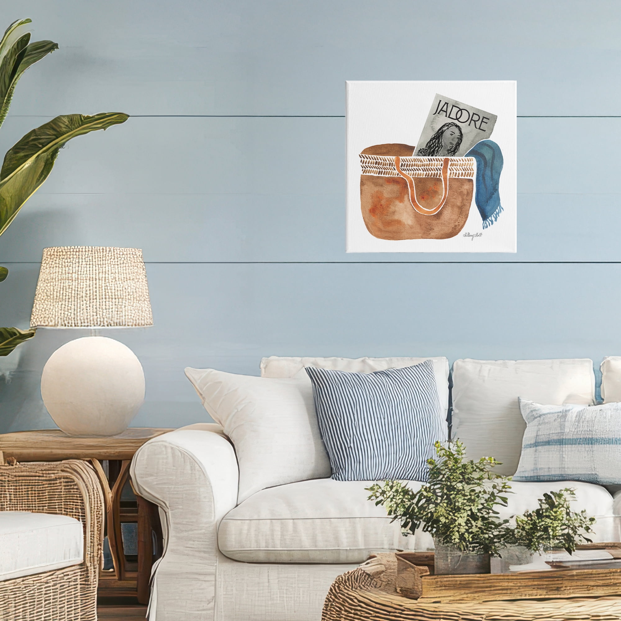 Stupell Industries Tote & Fashion Magazine Canvas Wall Art, design by Hillary Holt