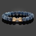 thumbnail image 2 of Pulsera negra resistente a la intemperie, pulseras ajustables para mujeres y hombres, pulsera de cuentas, mancuernas para hombres, joyería de Yoga a la moda, brazaletes originales Tan Jianjun unisex, 2 of 2