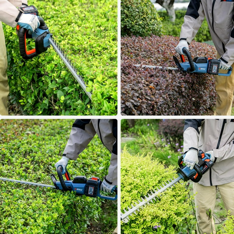 SENIX 40V Max 24-Inch Cordless Hedge Trimmer with 2 x 2.0Ah