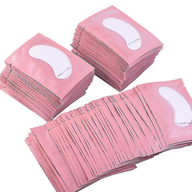 100 pares de parches de papel para extensiones de pestañas pegatinas para ojos injertadas debajo de la almohadilla para ojos