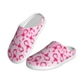 thumbnail image 2 of KLL Breast Cancer Ribbons Awareness Pattern Adult Unisex Cozy Slippers,Fuzzy Slip-on Slippers TPR Sole Slippers Comfort Plush Home Footwear for Indoor & Outdoor-39/40, 2 of 7