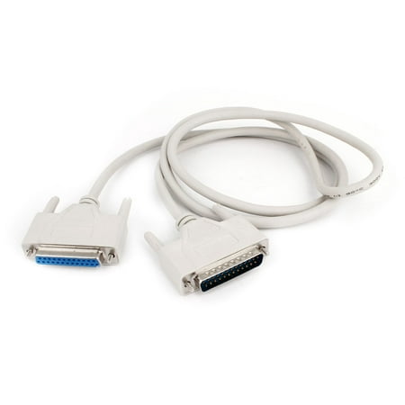 Parallel Printer Card - IEEE1284 DB25 to 25 Pin Parallel Port Printer Adapter Cable Cord 5ft White