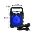 thumbnail image 3 of Portable Bluetooth Speakers with Subwoofer New Bluetooth Speaker with Microphone Outdoor Bluetooth Subwoofer Speaker Cool Rgb Luminous Light Effect Wireless Bluetooth Speaker, 3 of 6