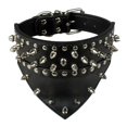 thumbnail image 1 of Collar de perro de cuero YONGSHENG Negro 2 de ancho ajuste con tachuelas y pinchos tamaño L, 1 of 3