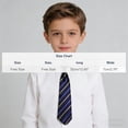thumbnail image 3 of Odeerbi Niños Niñas Pre-Atado Corbata A Rayas Correa Elástica Ajustable Corbata Uniforme de La Escuela Accesorio, 3 of 6