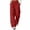 Red, variant on Women's Barrel Leg Jogger Pants, High Rise Elastic Waist, Side Pockets, Tapered Fit