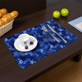 thumbnail image 2 of Placemat, Pioneer Flower Floral Print Pattern Place Mats Table Mat Set Of 2, PVC Washable Placemats for Party Kitchen Dining Decoration, 18x12 Inch, Fade Resistant, 2 of 6
