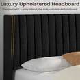 thumbnail image 5 of Yaheetech Upholstered Platform Bed Frame with Channel Tufted Headboard, Queen, Black, 5 of 9