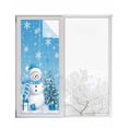 thumbnail image 6 of Blue Christmas Window Privacy Film Stained Glass Window Film Decorative Windows Cover Static Windows Cling for Glass Door Snowman Snowflake Gifts Xmas Tree Stickers for Bathroom 29.5"x78.7", 6 of 7