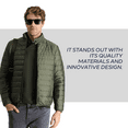 thumbnail image 2 of KIGILI Classic Men's Jackets, Regular Fit, Coats for Men, Classic Coat, Polyester, Windbraker, Long Sleeve, 48 to 66 | 50 - Green, 2 of 6