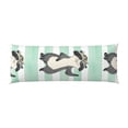 thumbnail image 2 of Disketp Cute Raccoon Print Body Pillow Cover - Super Soft 20x54 Body Pillow Case,Long Side Hidden Zipper, 2 of 8