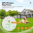 thumbnail image 3 of GPS Wireless Dog Fence System – CICPAP 33–999 Yards Rechargeable Electric Dog Boundary Collar, Smart Perimeter Containment System for Medium & Large Dogs, Waterproof for Outdoor Use, 3 of 8
